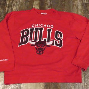 Mitchell Ness Chicago Bulls Red Sweatshirt Vintage Style XL